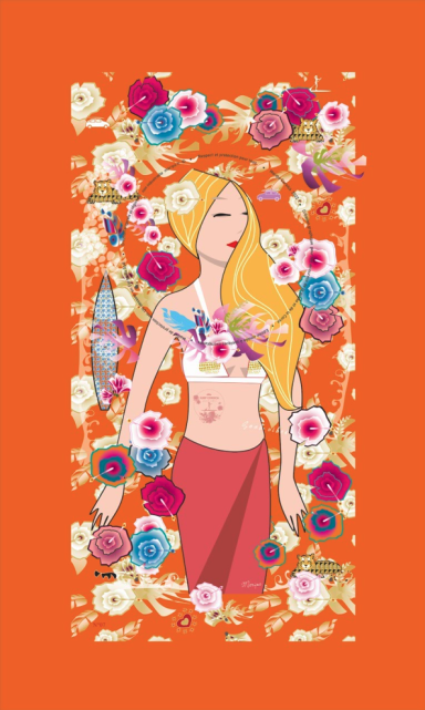 Serviette "Surfeuse Corse" 12