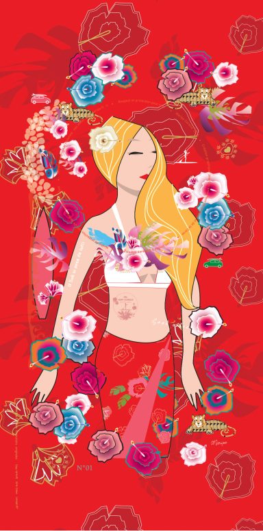 Serviette "Surfeuse Corse" 10
